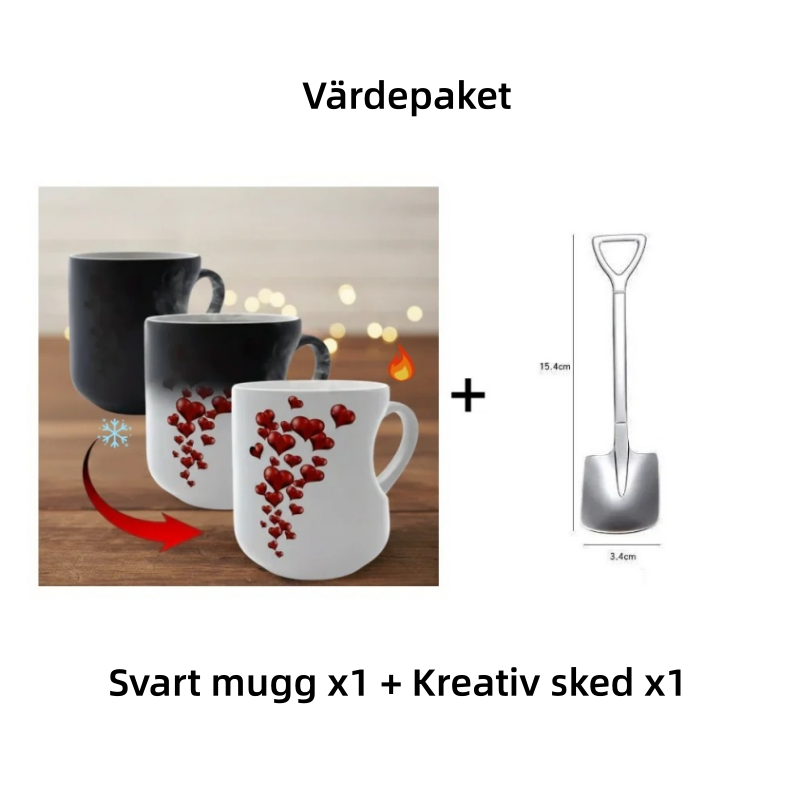 đąđą50% RABATT!!!â° FĂ€rgskiftande keramikmugg med hjĂ€rtformat handtag till alla hjĂ€rtans dag đâš