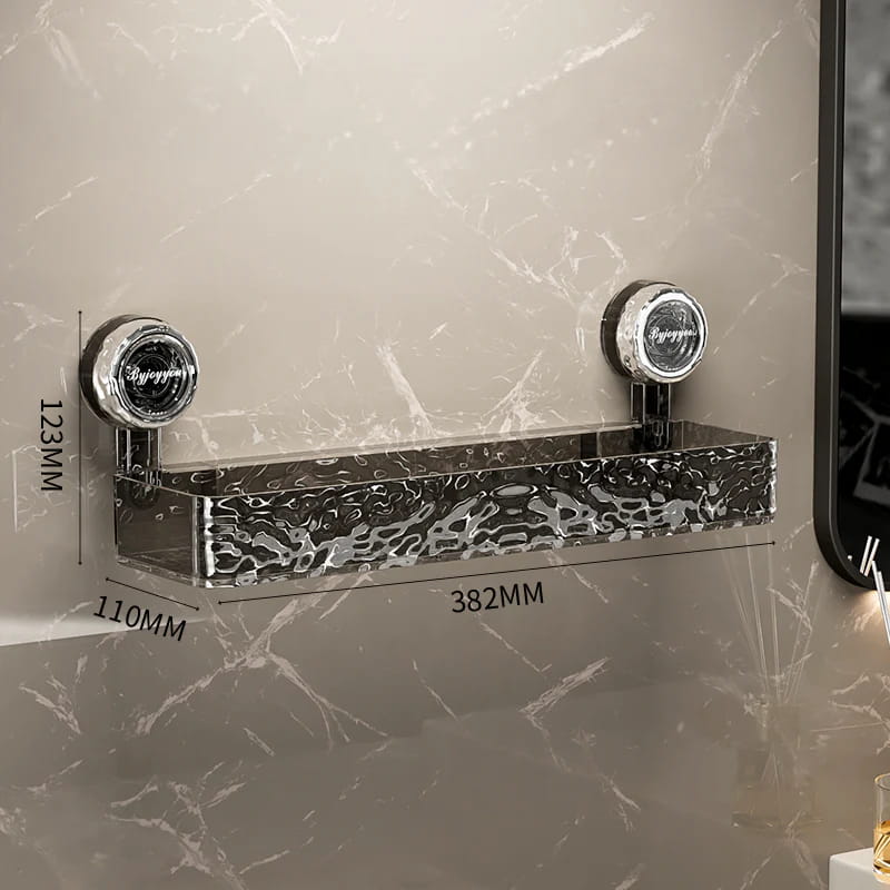 No-Drill Clear Wall Caddy: Borrfri, löstagbar, multifunktionell förvaring av trianglar och rektanglar
