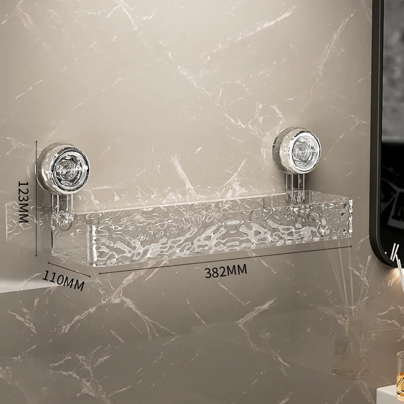 No-Drill Clear Wall Caddy: Borrfri, löstagbar, multifunktionell förvaring av trianglar och rektanglar