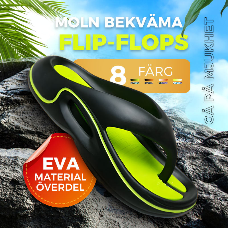 Bekväma Sommarsandaler Flip Flops Tjock Sula