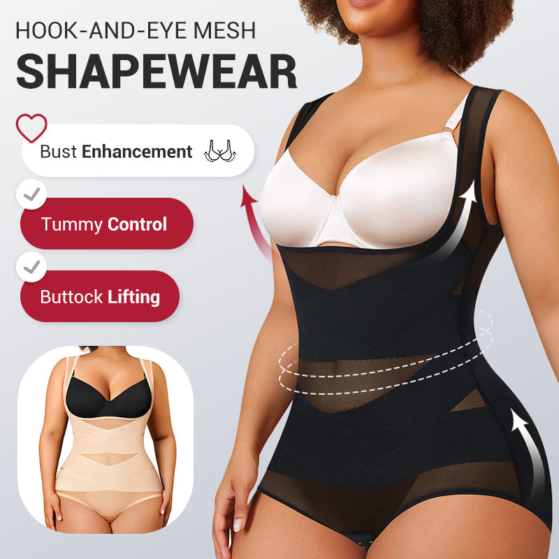 đLĂ€ttviktig Yoga Bodysuit Shaper i mesh för kvinnor