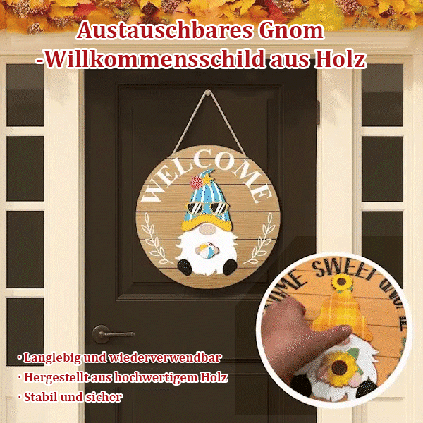 đ
SaisonangebotđIhr ganzjĂ€hriges Fest der KreativitĂ€t!đAustauschbares hölzernes Gnom-Willkommensschildđ
