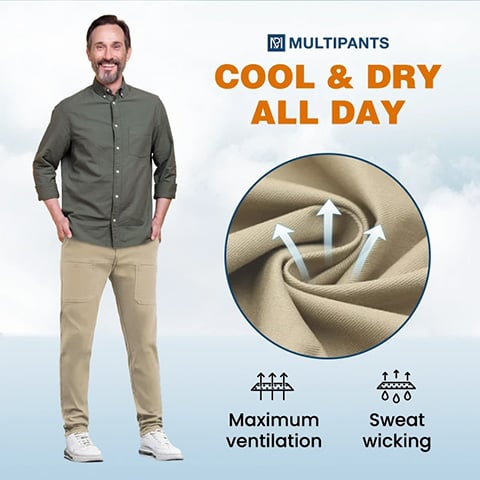 đ„HET FĂRSĂLJNING 50% RABATTđ„° MultiPants - slitstarka cargobyxor med hög stretch och flera fickor