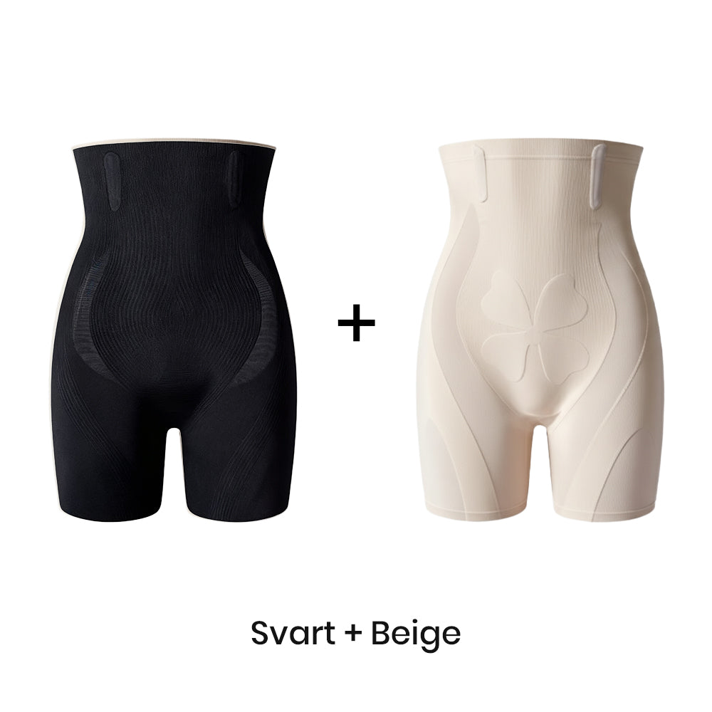 Högmidjade formande shorts med rumplyft