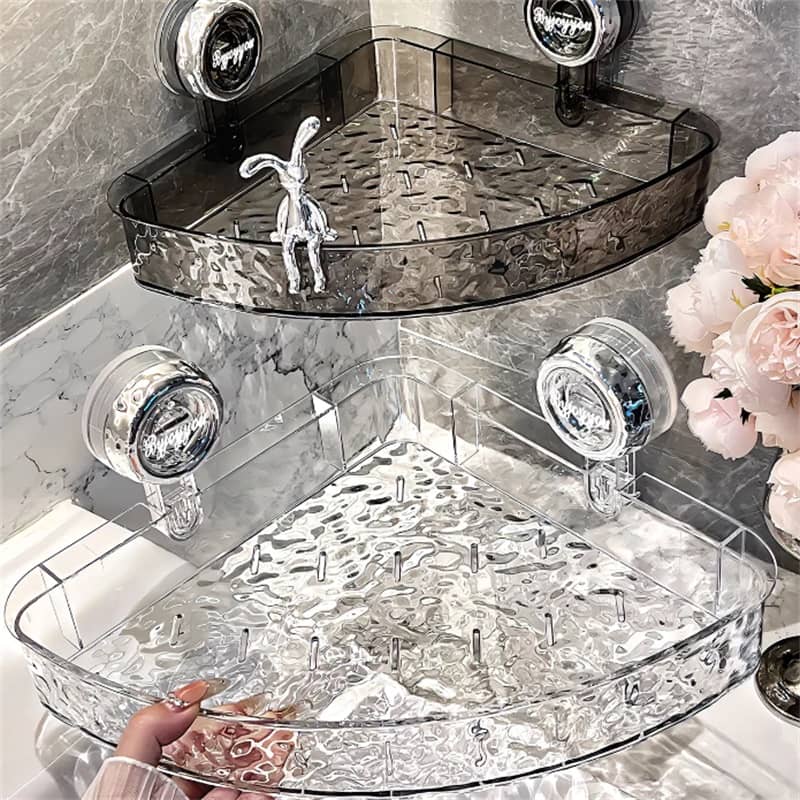 No-Drill Clear Wall Caddy: Borrfri, löstagbar, multifunktionell förvaring av trianglar och rektanglar