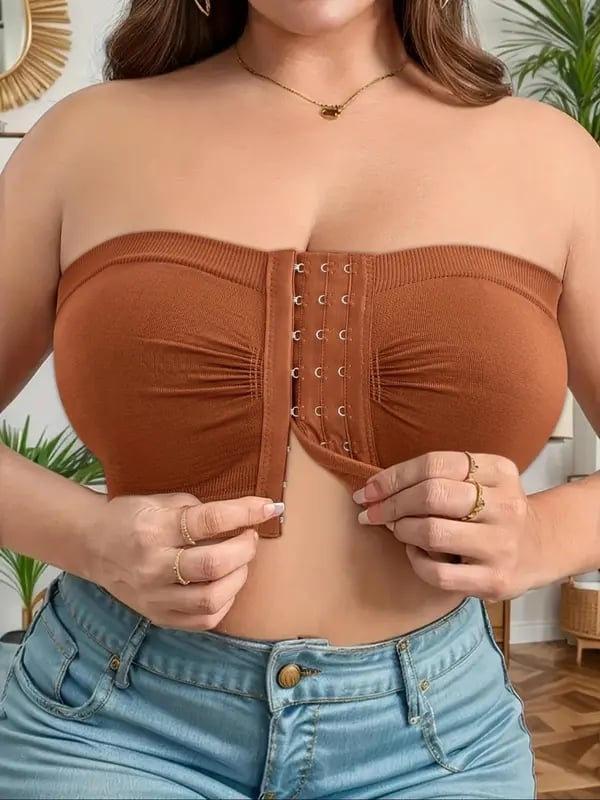 đSommarförsĂ€ljning 50% OFFđ„đPlus Size Strapless Front Buckle andningsbar bh