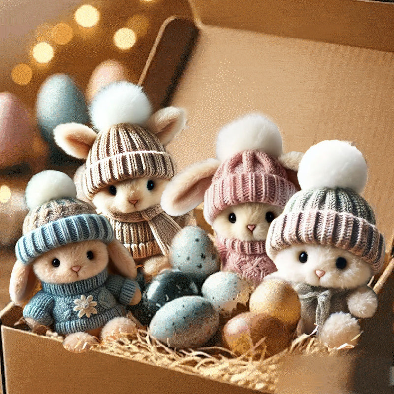 đ„Sista dagen 50% rabatt - HandgjordđHandgjord Mini Kanin KramđSöt PĂ„skpresent