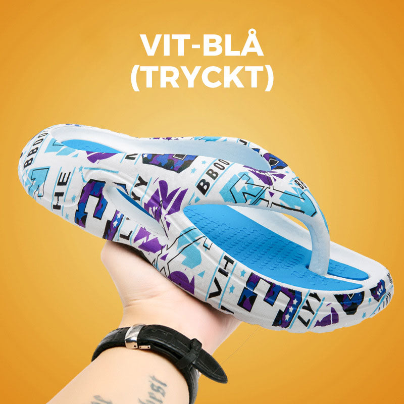 Bekväma Sommarsandaler Flip Flops Tjock Sula