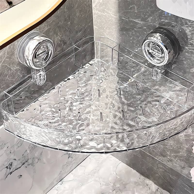 No-Drill Clear Wall Caddy: Borrfri, löstagbar, multifunktionell förvaring av trianglar och rektanglar