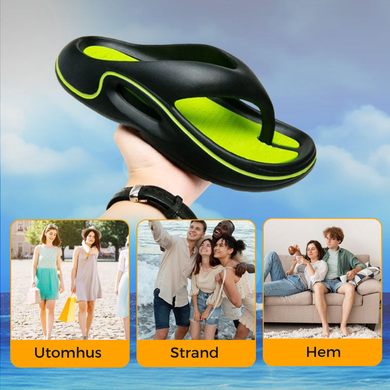 Bekväma Sommarsandaler Flip Flops Tjock Sula