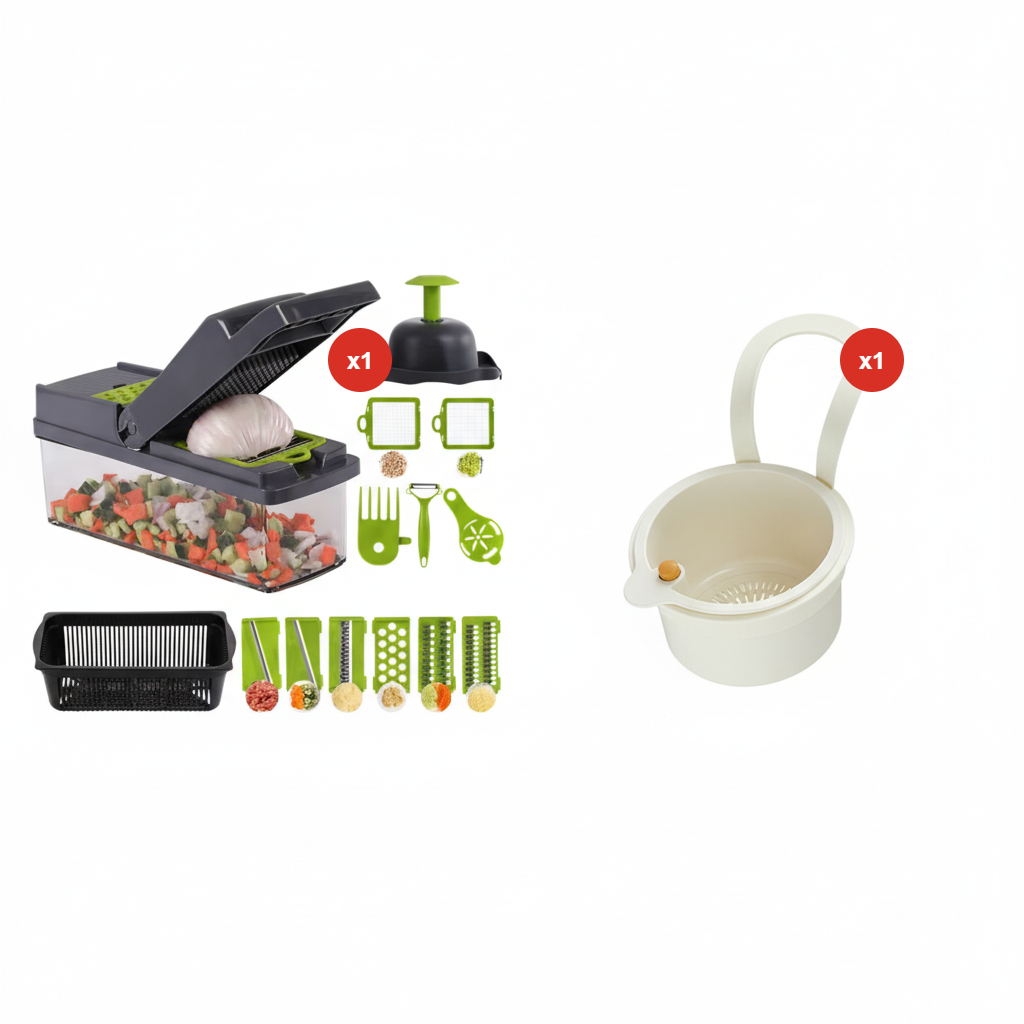 Multifunktionell grönsaksskärare | 16-delars set🥗 (🔥50 % rabatt)
