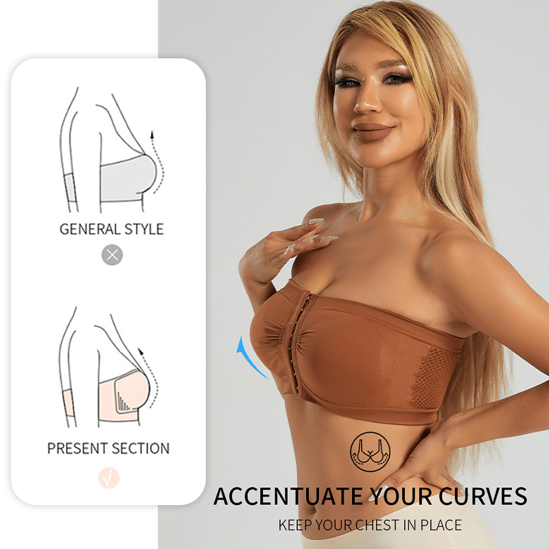 đSommarförsĂ€ljning 50% OFFđ„đPlus Size Strapless Front Buckle andningsbar bh