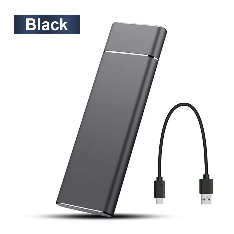 Portable external hard drive. Plug and play for Windows, PC, and Mac.