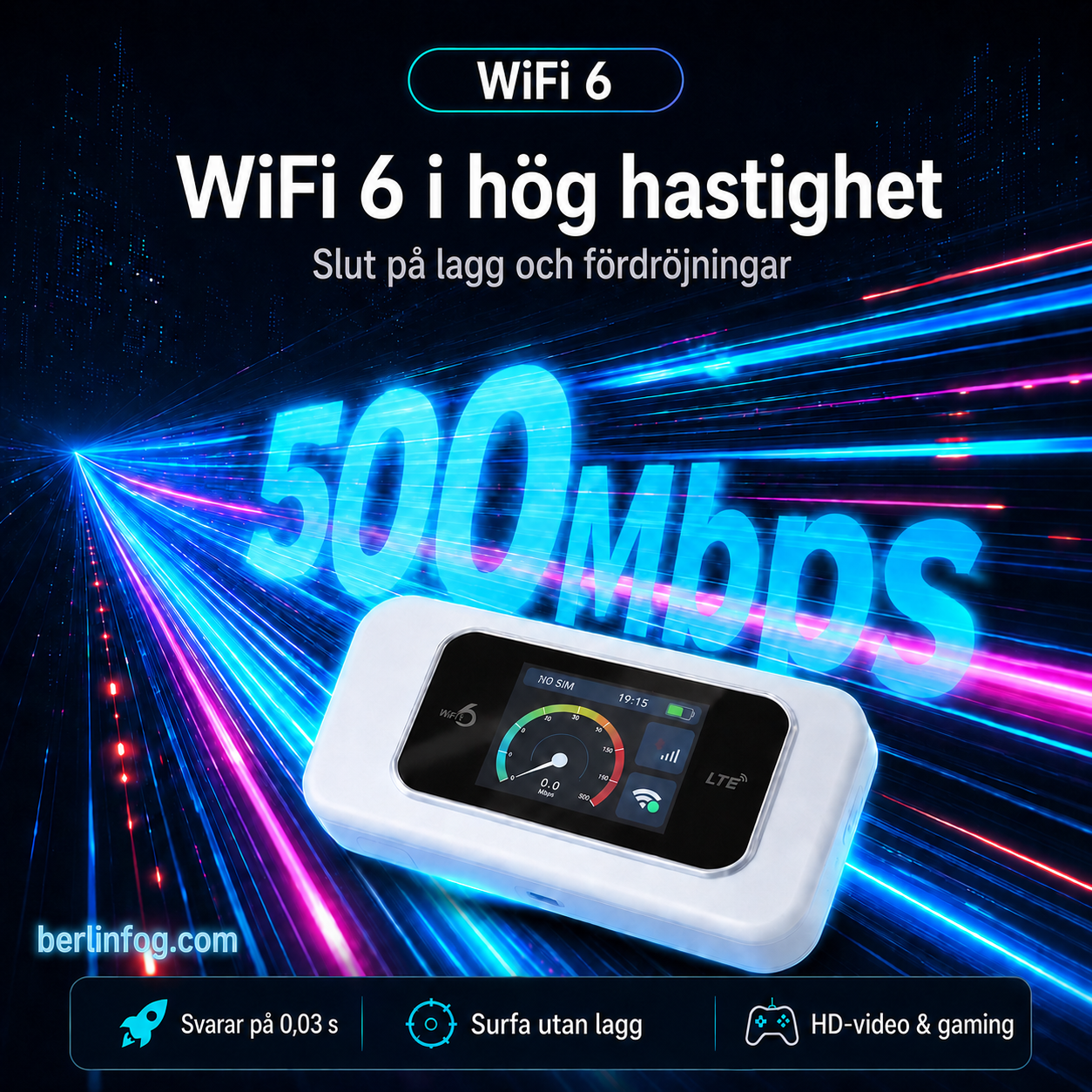 đ¶BĂ€rbart Wi-Fi som Ă€r kompatibelt med alla nĂ€tverk.