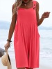 đž Ărmlös Jumpsuit med Vida Ben För Sommarbrisen â LĂ€tt Tyg, Ledig Passform & Perfekt För En Stilig & Avslappnad Look âïž