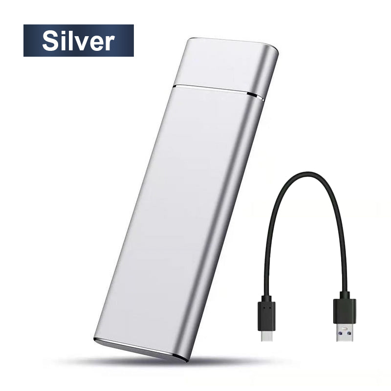 Portable external hard drive. Plug and play for Windows, PC, and Mac.