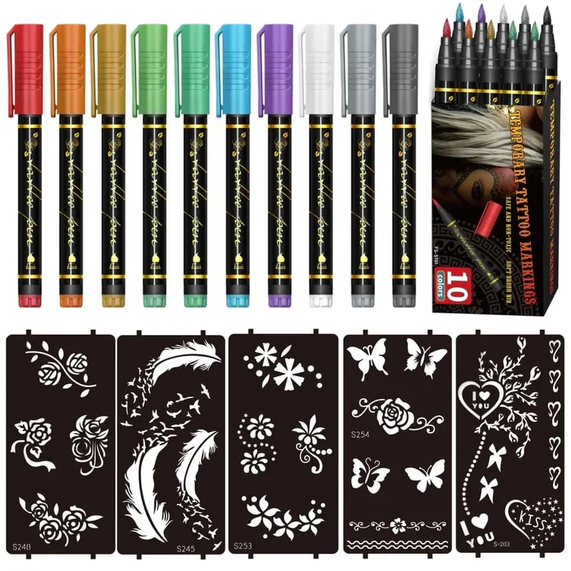 đ„TillfĂ€lliga tatueringsmĂ€rken för huden