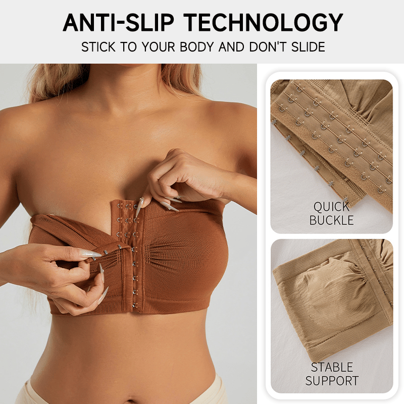 đSommarförsĂ€ljning 50% OFFđ„đPlus Size Strapless Front Buckle andningsbar bh