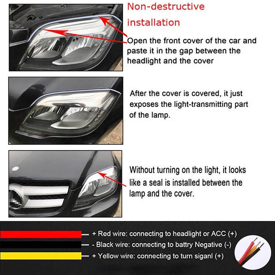 ⏳Tidsbegränsad 50% rabatt⏰ Flexibla LED-flödesblinkers för bil (2 st) 🚗💡