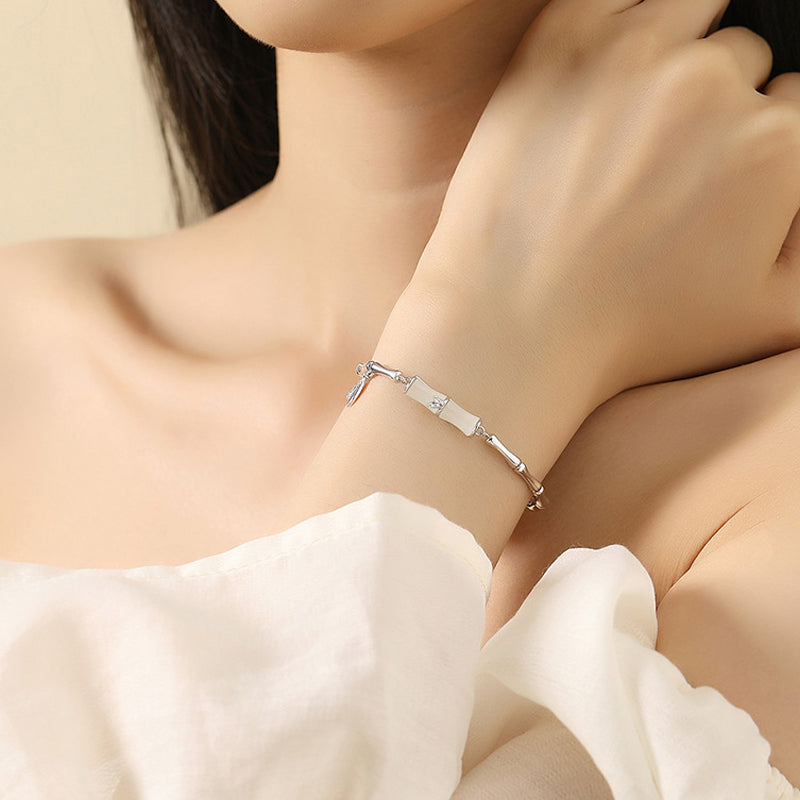 ✨Bambuarmband med kedja för kvinnor