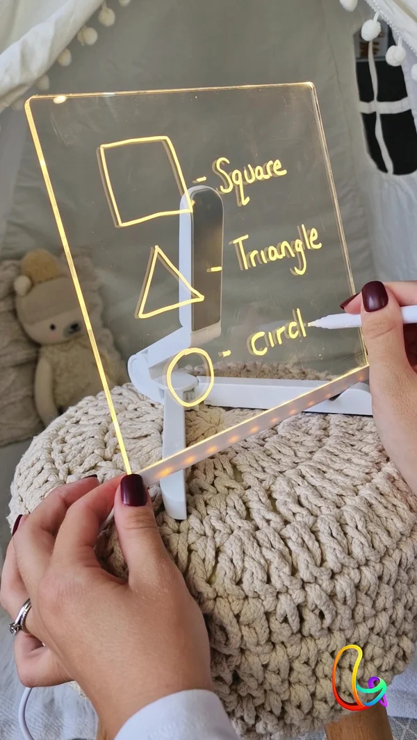 đšKreativ Omskrivbar Akryl LED Anslagstavla