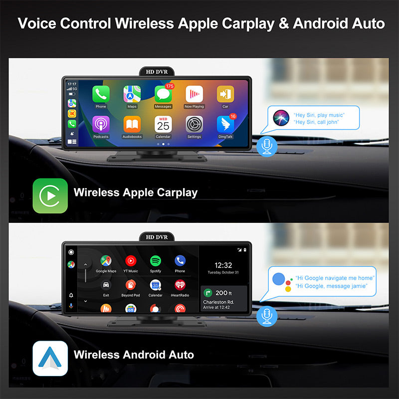 Trådlös röststyrning pekskärm instrumentbräda Carplay