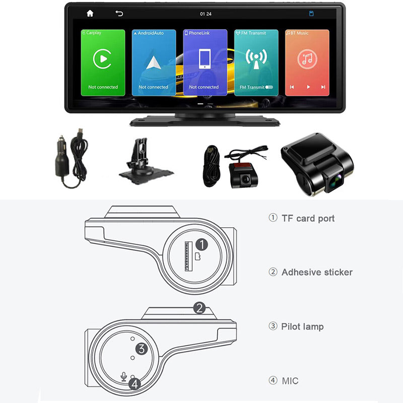 Trådlös röststyrning pekskärm instrumentbräda Carplay