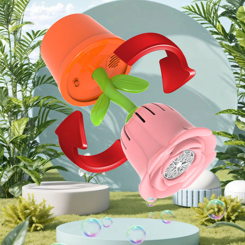 Automatisk Bubbelmaskin i Solrosform med Musik och Ljus