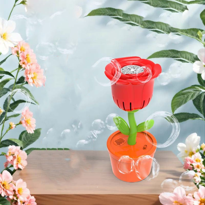 Automatisk Bubbelmaskin i Solrosform med Musik och Ljus