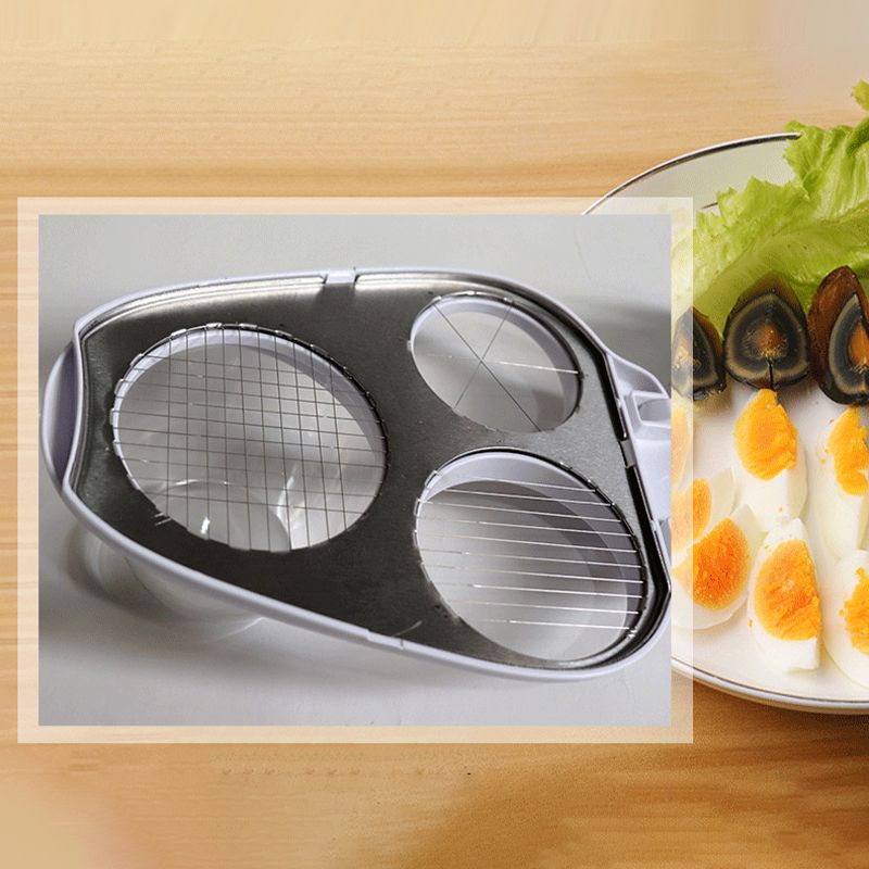 Ny 3-i-1 Multifunktionell grönsaksskärare Fancy Split Egg Slicer Egg Slicing and Dividing