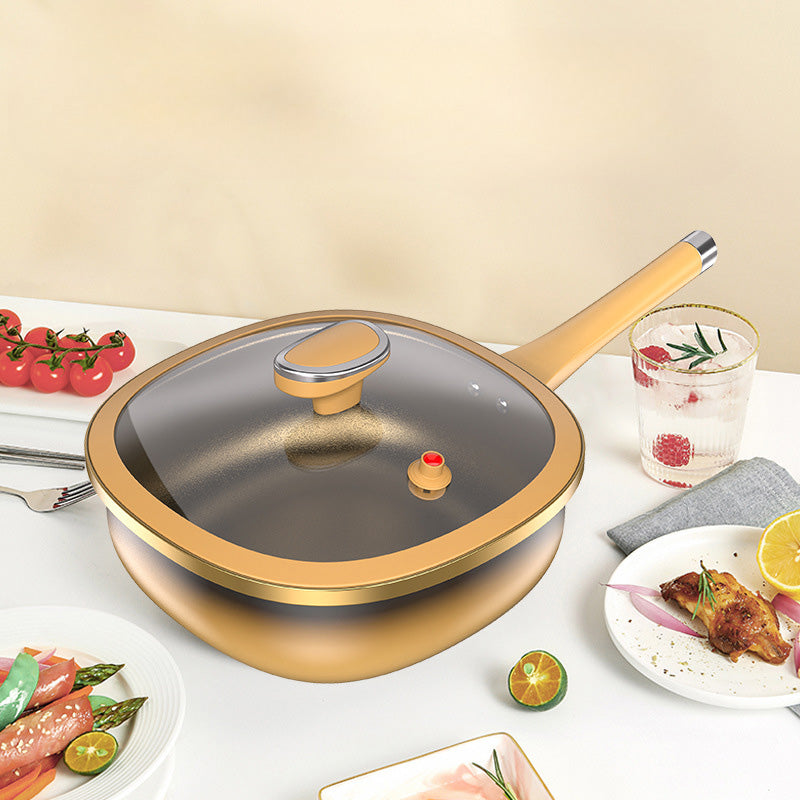 ⏰12-tums non-stick-gryta i titanlegering med lock