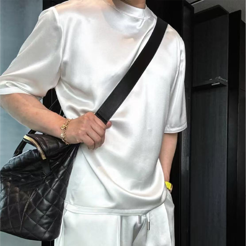 đFlash SaleâĄđ„Högkvalitativ herr Mercerized Cotton Casual Solid Color Top och Shorts Two-Piece SetăLös passform, lĂ€mplig för alla tillfĂ€llenă