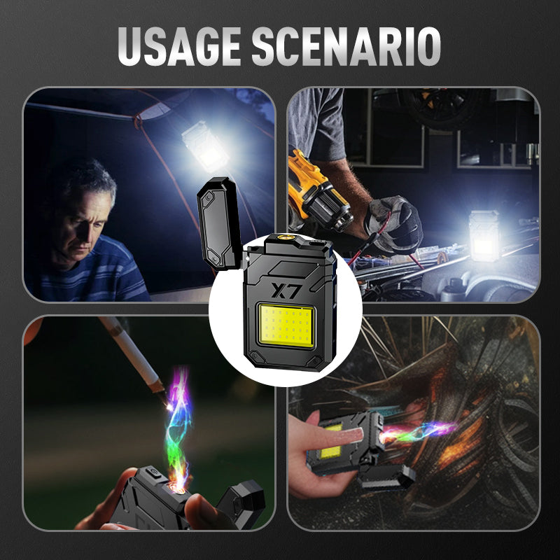 Rechargeable Lighter with COB Light & Keychain