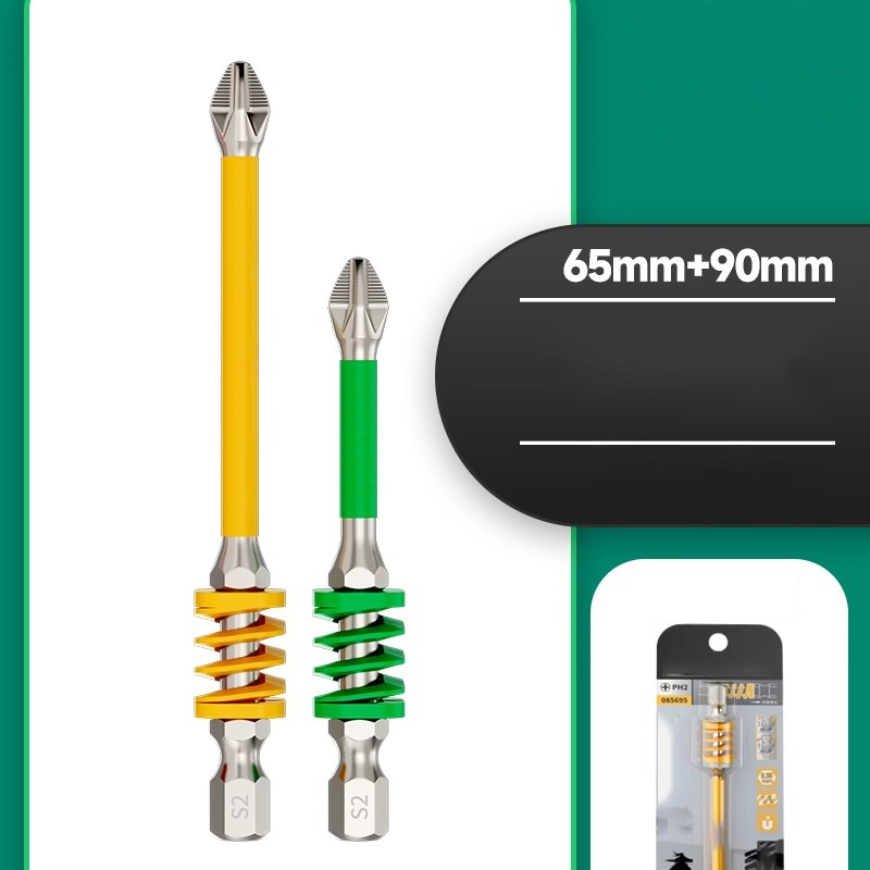 Halkfri magnetisk Phillips-bit med fjäder