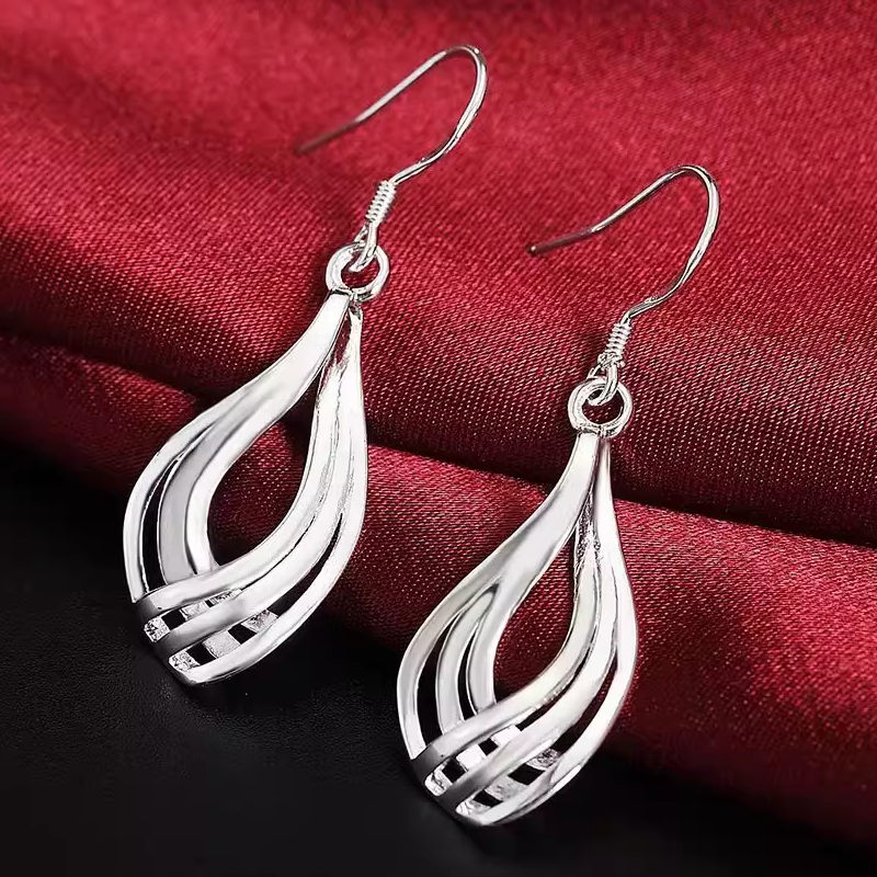 Minimalist Geometric Triple Hoop Earrings