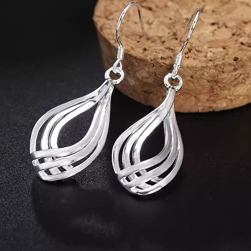 Minimalist Geometric Triple Hoop Earrings