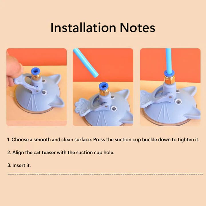 Automatic cat toy with strong suction cup