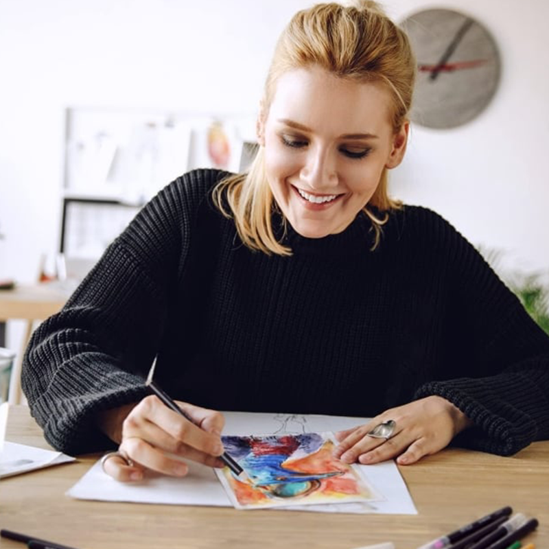 Vattenfärgspennor med Penselspets Set
