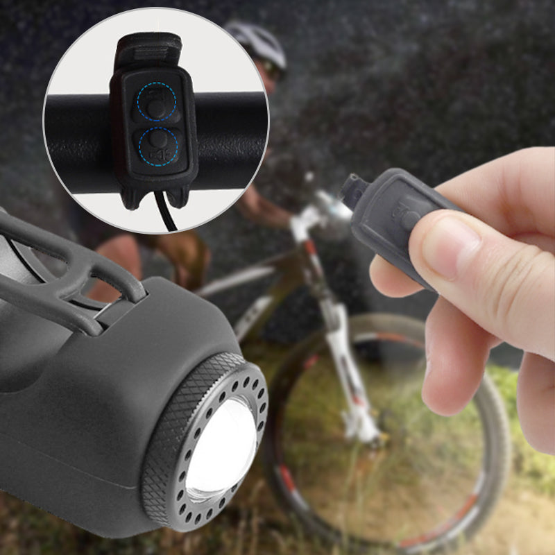 Vattentät cykelstrålkastare för utomhusbruk med signalhorn