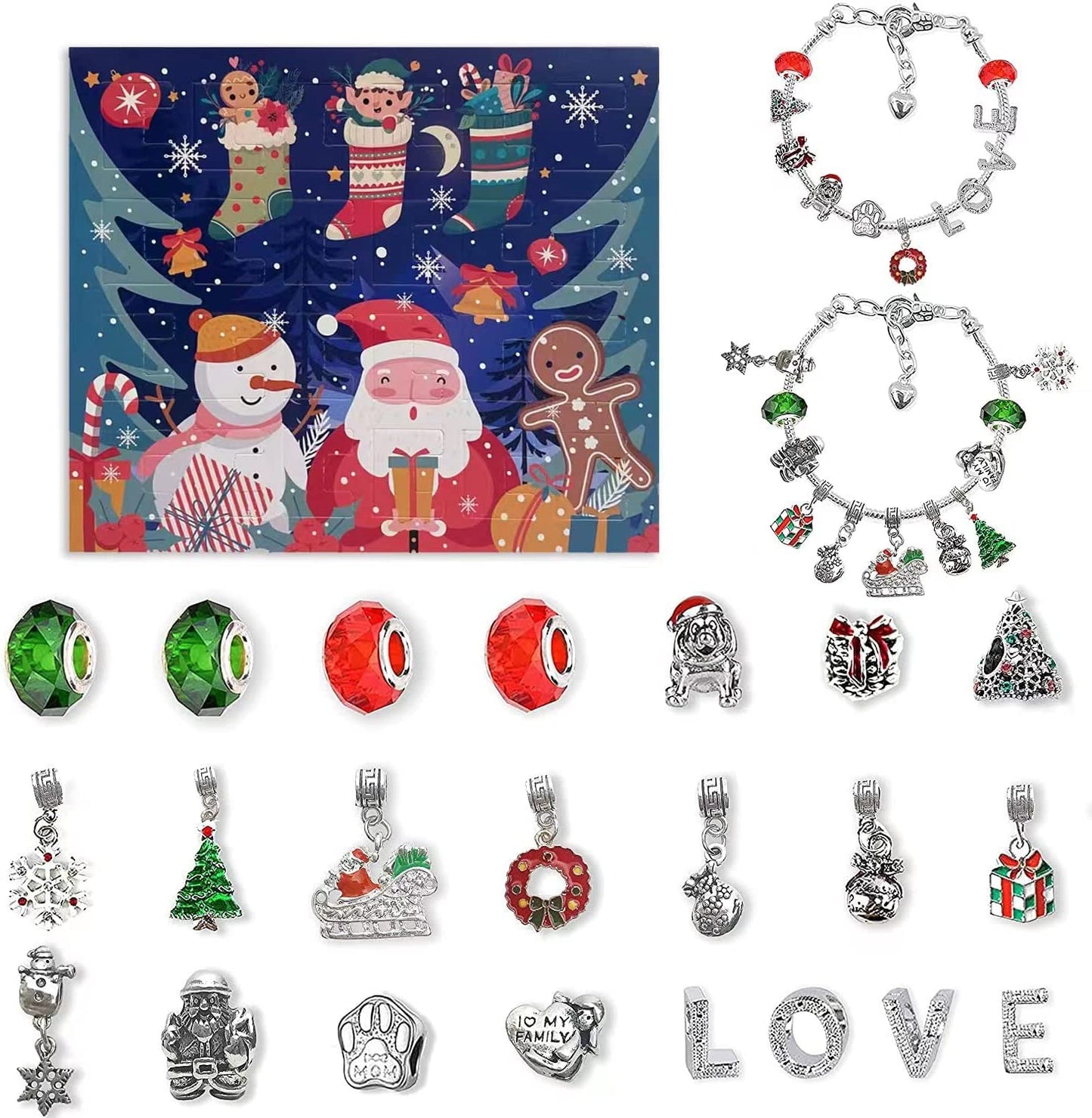 đGör-det-sjĂ€lv julkalenderarmband Set