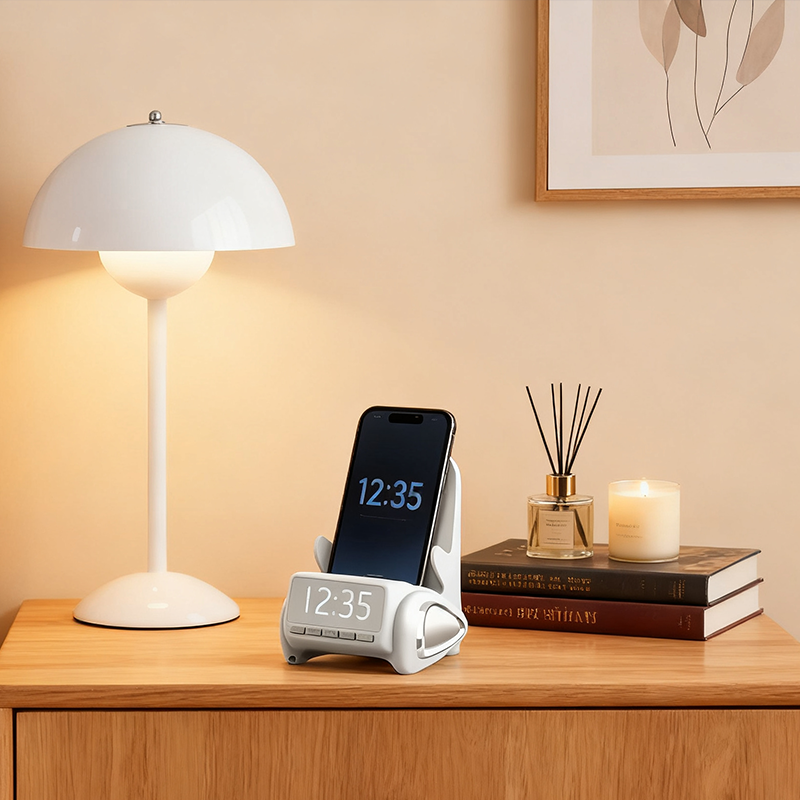 3-in-1 Wireless Charger with Phone Stand and Bluetooth Speaker