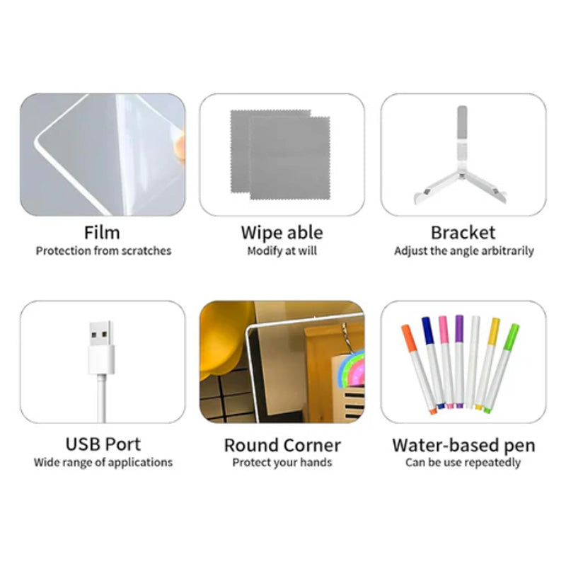 DIY-set med upplyst ritbräda för barn