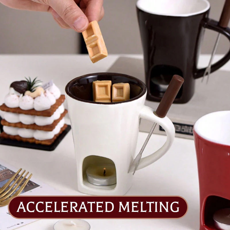 Keramisk chokladfonduemugg