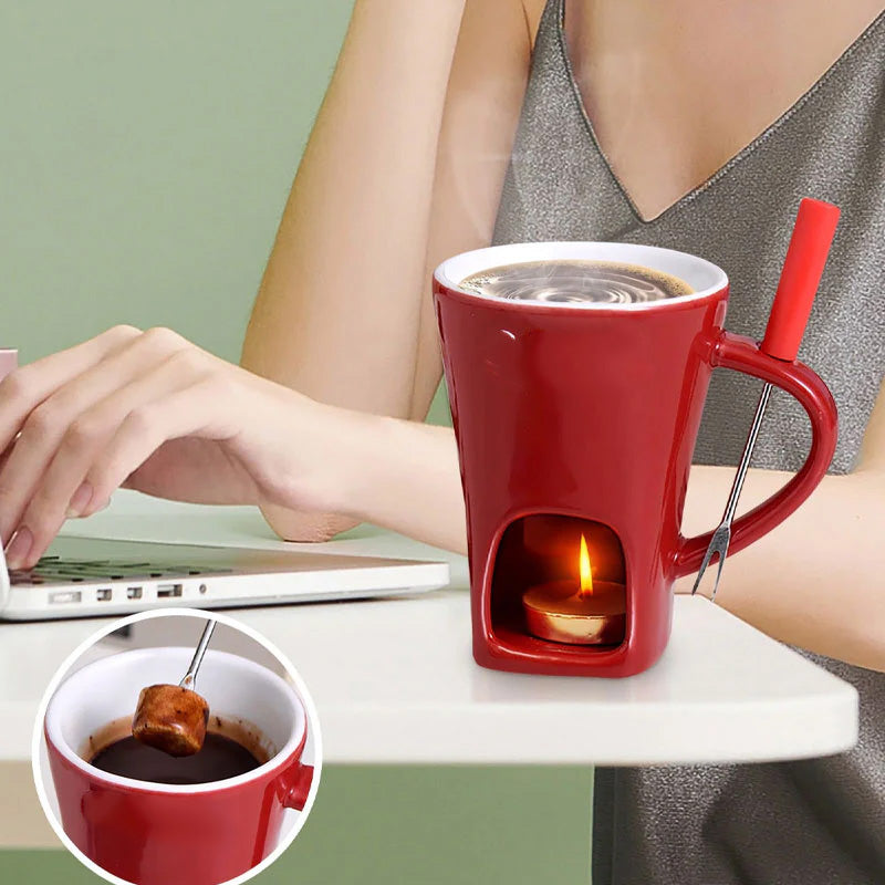 Keramisk chokladfonduemugg
