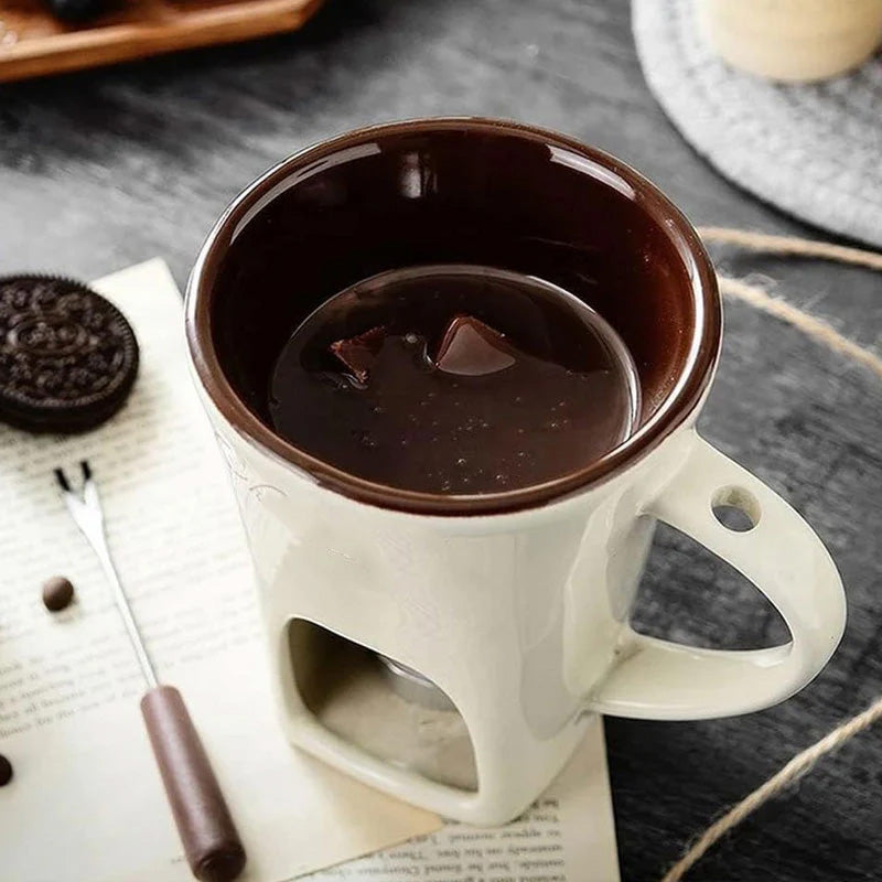 Keramisk chokladfonduemugg