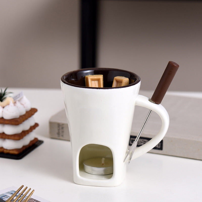 Keramisk chokladfonduemugg