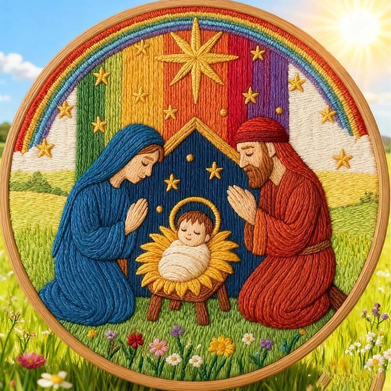 Gör-det-själv-broderier för Födelsekyrkan
