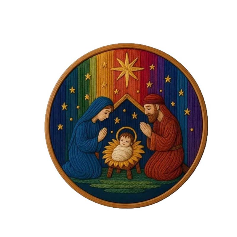 Gör-det-själv-broderier för Födelsekyrkan