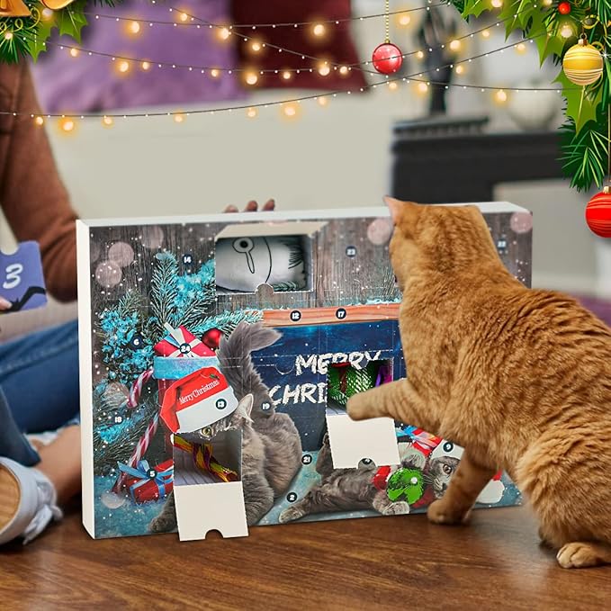 2025 julkalender med leksaker för katt och hund