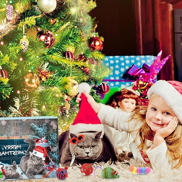 2025 julkalender med leksaker för katt och hund